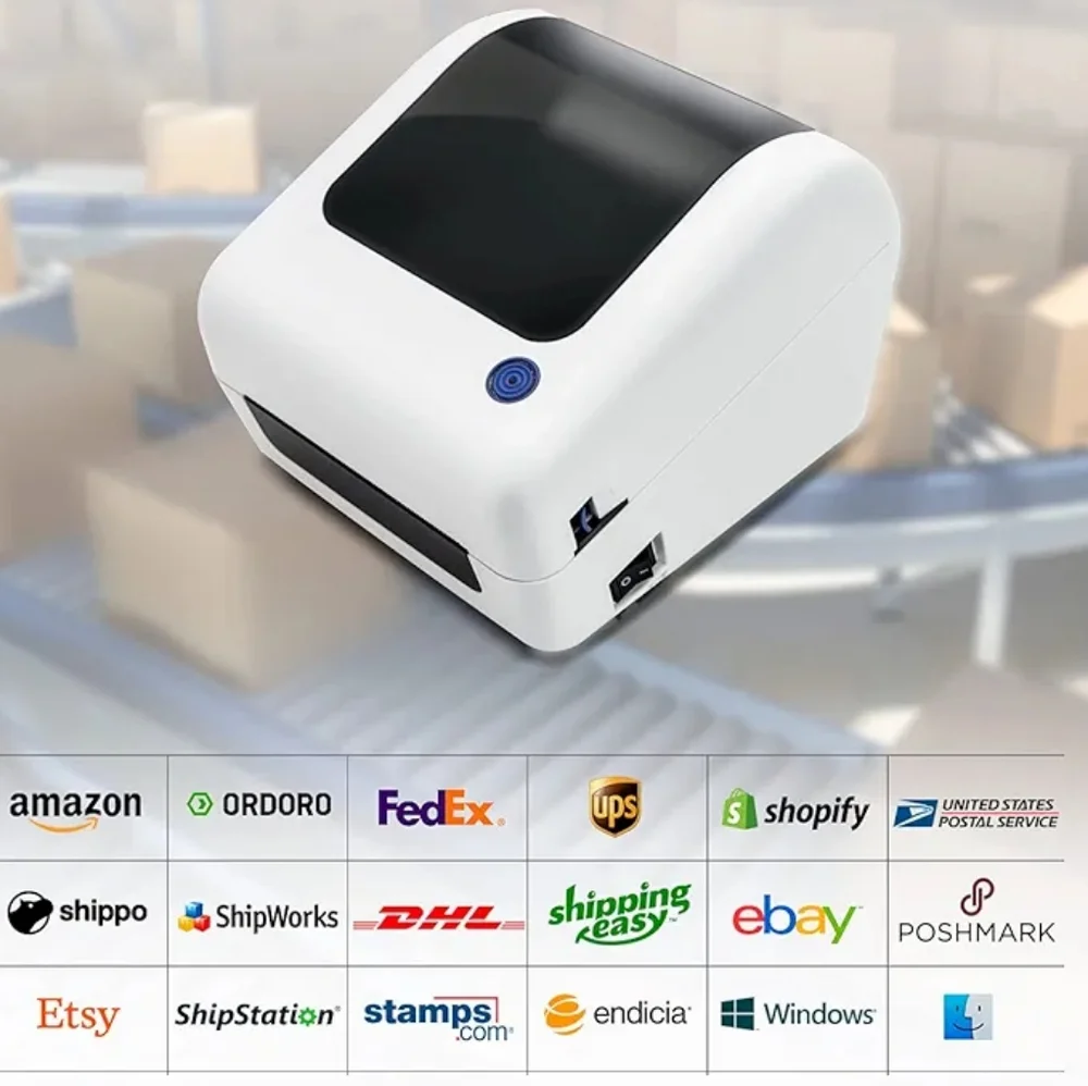 JADENS Thermal Bluetooth Shipping Label Printer, 4×6 Label Printer